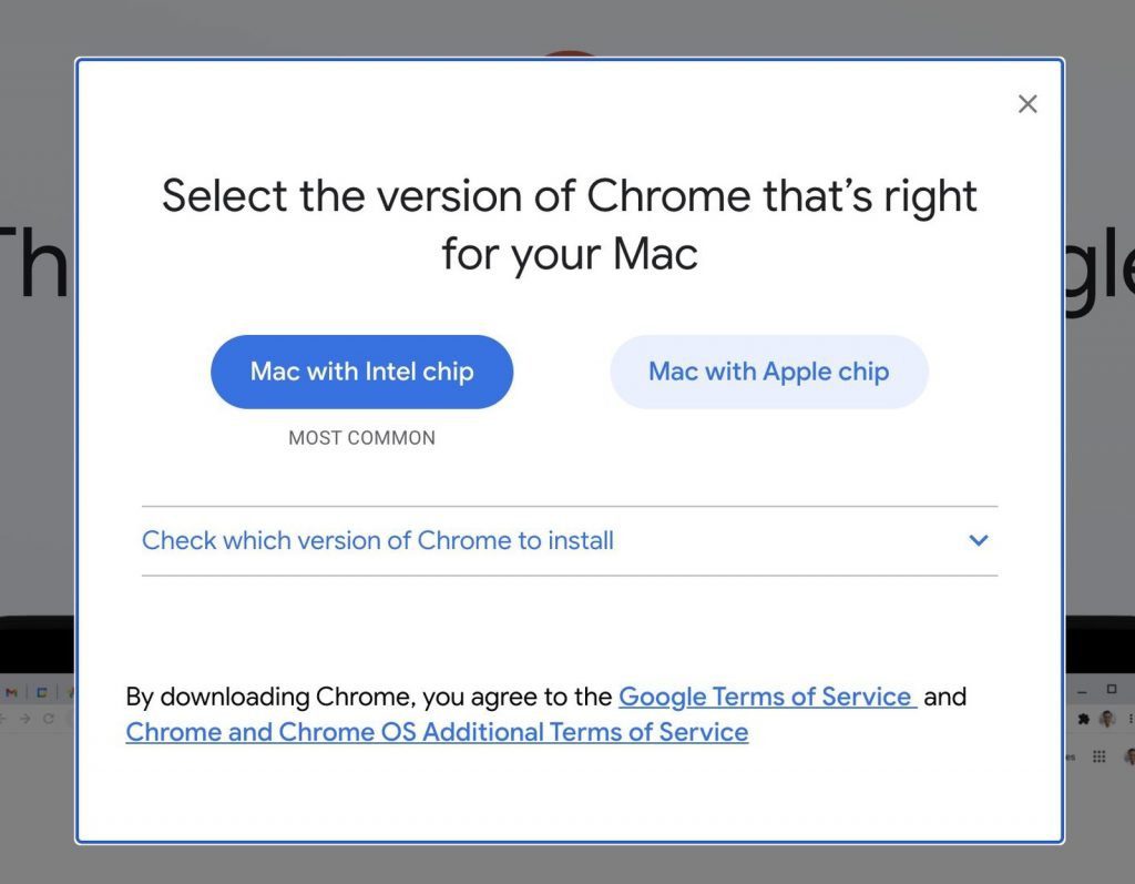 Chrome download for Apple Silicon Macs