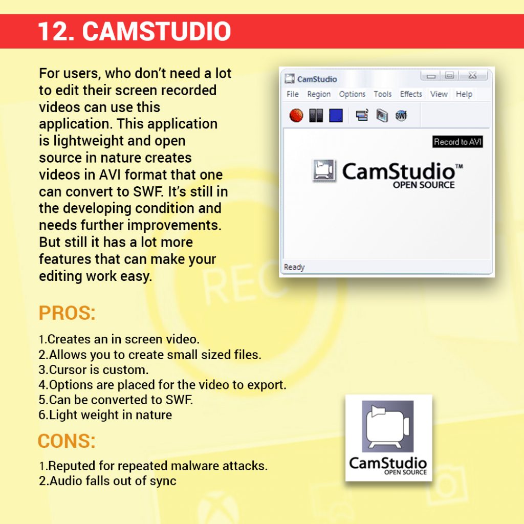Best Screen Recorders for your PC | Camstudio