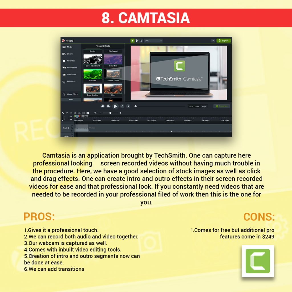 Best Screen Recorders for your PC | Camtasia