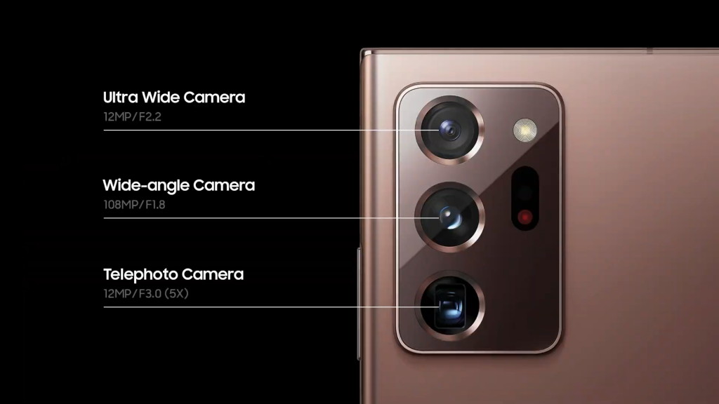 note 20 ultra camera specs