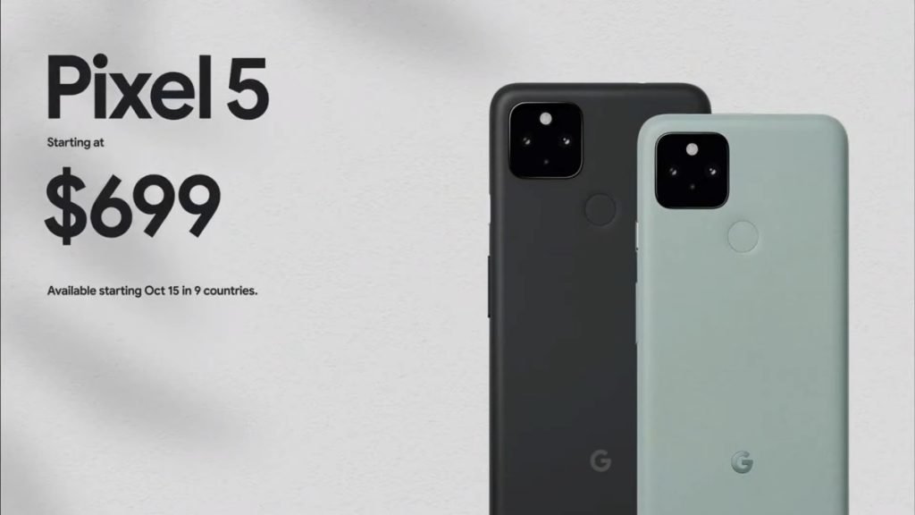 Google Pixel 5 Price and Availability